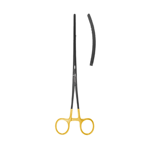 HIGH Quality Intestinal Clamp Curved 9" Black/Gold Micro Vascular & Plastic surgery German Stainless Steel Surgical <b>Instruments</b> - Product Image 1