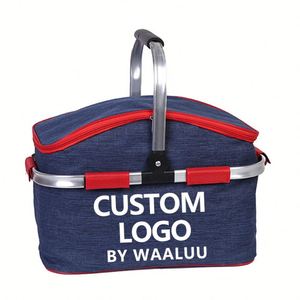 Sac isotherme pliable grande capacité avec logo personnalisé, poignée en aluminium, sac de pique-nique portable - Product Image 2