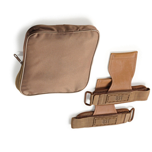 Hot Selling Unisex Cowhide Brown <b>Hand</b> Gripper Strength Training Lifting Grips Palm Guard Fitness Safety <b>Weight</b> Lifting <b>Hand</b> OEM - Product Image 3