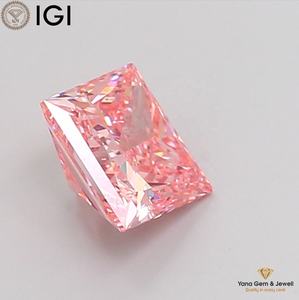 Diamante Cultivado en Laboratorio con Certificado IGI, Corte Princesa, Color Rosa Intenso, Claridad VS1, 1.50 Quilates, para Anillo de Compromiso Clásico - Product Image 6