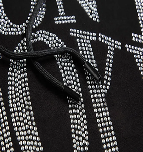 Unisex Black Graphic Hoodie Oversized Streetwear Pullover Hoodie <b>Slogan</b> Print Hooded <b>Sweatshirt</b> Casual Long Sleeve Fleece Hoodie - Product Image 5