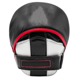 Black Leather Boxing Headgear With Red Stitching For Adults Martial Arts Training Gear Lace-Up Closure - Product Image 5