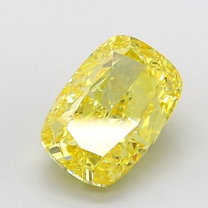 Diamant de laboratoire cultivé Supreme de 3,51 carats, taille coussin, jaune vif fantaisie VVS2, pour la fabrication sur mesure de joaillerie fine, collection Legacy - Product Image 2