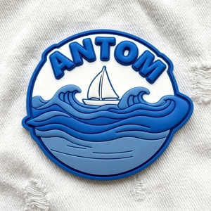 Patch en cuir personnalisé 3D en relief pour presse à chaud, badges brodés personnalisés, patchs brodés en PVC 2D 3D thermocollants avec auto-agrippant - Product Image 2