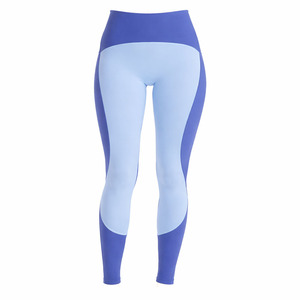 High Waist Color Blocked Yoga Leggings Full Length Spandex Nylon Four-Way Stretch Elastic Waist Seamless Sport Pants - Product Image 1