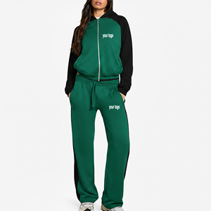 Survêtements pour femmes de haute qualité, style hip-hop, vêtements d'hiver, taille plus, à capuche, couleur contrastée, 100% coton, sweat-shirt tendance - Product Image 1