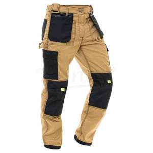 Men High Visibility <b>Straight</b> Mid Waist Workwear <b>Trousers</b> Reflective Safety Pants <b>Cargo</b> Utility Custom Logo Industrial Use - Product Image 3