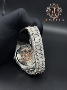 Reloj de Hombre Moderno de Acero Inoxidable con Diamantes Moissanite, Joyería de Lujo para Venta al por Mayor y Minorista - Product Image 2