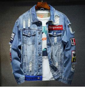 Acid Wash Denim Jacket for Men | Trendy 90s Style Streetwear Jean Outerwear - Product Image 6
