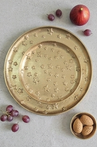 Plateaux en métal ronds, décoration de mariage, plateau de service pour fruits en forme de feuille, pour la maison, l'hôtel, fabriqué à la main en aluminium - Product Image 5