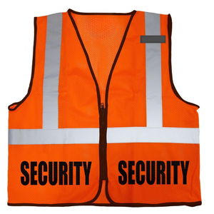 Chaleco de Seguridad Reflectante Naranja de Alta Visibilidad, Unisex, Poliéster, para Todas las Temporadas, Uniforme de Guardia, Ropa de Trabajo - Product Image 1