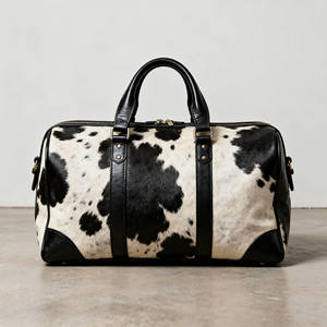 Bolsa de Viaje de Cuero Genuino con Pelo, Ligera, de Gran Capacidad, con Cierre, Fabricante OEM, Proveedor Mayorista - Product Image 3