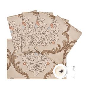 Ensemble de 4 napperons de table traditionnels brodés à la main entièrement personnalisables en tissu lavable pour les mariages, vente en gros - Product Image 3