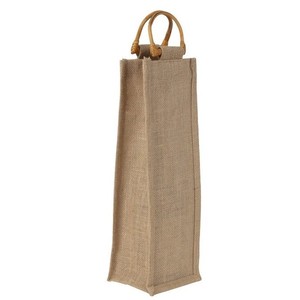 Meilleur prix Sac fourre-tout écologique élégant en jute pour bouteille de vin Sac cadeau élégant pour le vin promotionnel - Product Image 3