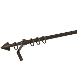 Tringle à rideau pivotante en fer massif forgé à la main, longueur personnalisable - Chaman India - Product Image 4