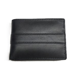 Portefeuille classique en cuir Nappa, anti-vol, RFID, pour cartes de crédit et espèces, fin, pliable, avec logo personnalisé, pour homme, minimaliste, export en gros, approvisionnement Inde - Product Image 1