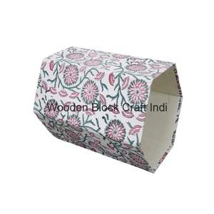 ถังขยะตกแต่งบ้านสำหรับห้องทำงาน ลายพิมพ์ทำมือ ถังขยะพิมพ์ลายตกแต่งทำมือ ขายส่ง - Product Image 3