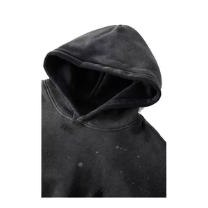 Sudaderas con Capucha para Hombre, Corte Ajustado, Lavado Ácido, con Logotipo Personalizado, Estampado Sólido, Estilo Vintage Desgastado para Invierno, Precio al por Mayor - Product Image 3