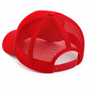 Custom Leather Patch Fine Mesh Back Panel 5 Panel Trucker <b>Cap</b> Waxed Canvas Front For Sports Teams Clubs Private Wholesale New - Product Image 5