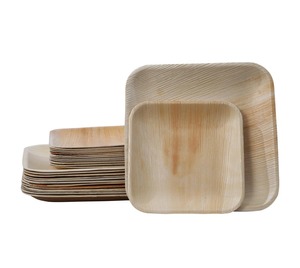 Sustainable Premium Quality Earth Conscious Areca Palm Leaf Vegware Stiff Texture Country Design Rectangle <b>Decorative</b> Banquet - Product Image 5
