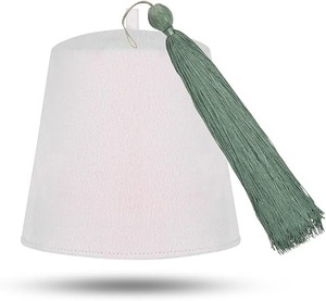 Masonic Plain Fez Hat - <b>White</b> Wool with Various Tassel Colors Fabric type100% Wool Care instructions Hand Wash Only - Product Image 4