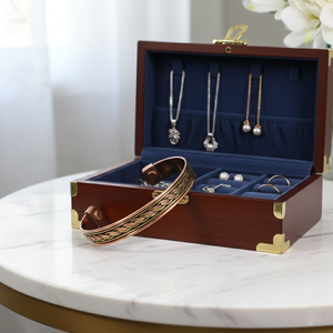 Bracelet magnétique artisanal en laiton et cuivre mélangés, réglable, style bohème ethnique pour femmes - Product Image 6