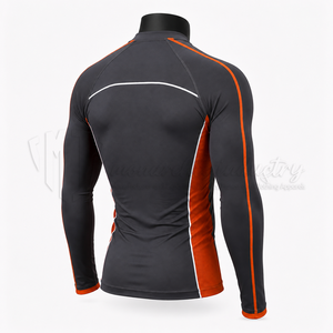 T-shirt de compression à manches longues personnalisé pour homme – Vêtement de sport athlétique pour entraînement MMA, BJJ, gym et fitness - Product Image 4