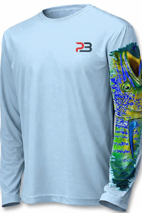 เสื้อเชิ้ตตกปลาบูลดอลฟินสำหรับผู้ชาย แขนยาว แห้งเร็ว สวมใส่สบาย เหมาะสำหรับนักตกปลา - Product Image 3