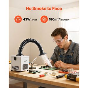 Estrattore di Fumi per Saldatura Compatto da 180 M3/h con Forte Aspirazione, Flusso d'Aria a 3 Livelli, Filtrazione a 3 Stadi, Efficiente per Fumo di Saldatura - Product Image 2