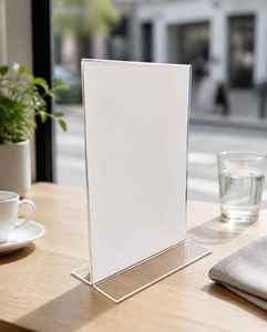 Budget-Friendly for Double-Sided T-Shape <b>Acrylic</b> <b>Display</b> <b>Stands</b> Modern A4 Size Sign Holders Easy Assembly for Retail - Product Image 4