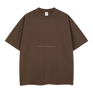 <b>Men'S</b> Customized Screen Print Round Neck Drop Shoulder Heavyweight T-<b>Shirt</b> Custom High Quality Cotton Oversized T <b>Shirt</b> For <b>Men</b> - Product Image 3