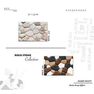 Superb Quality Ceramic Digital Glazed Stone Designer Exterior Wall Cladding <b>Elevation</b> Tile 300x450mm 30x45cm 12x18 wall tile - Product Image 2