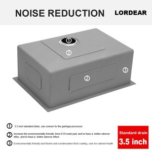 Lavello da cucina a tazza singola in acciaio inox da 16 pollici da 10 pollici profondo sotto il montaggio 27x18x10 'dimensioni lavello da cucina - Product Image 3