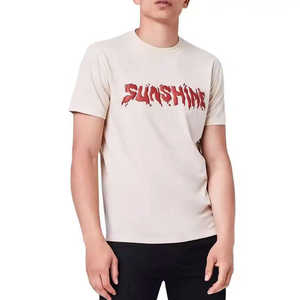 Camiseta de Hombre de Alta Calidad 100% Algodón de Pakistán, Cómoda y Elegante, Casual, Tallas Grandes, Diseño Sólido con Logotipo Estampado en Relieve - Product Image 1