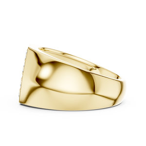 Yellow Gold Color <b>Diamond</b> <b>Ring</b> Resizable Round Cut Inspired Band Elegant Jewelry for Gift and Daily Wear - Product Image 1