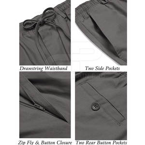 Pantalons d'été pour hommes, tissu léger et respirant, coupe confortable, parfaits pour les tenues décontractées, les voyages et les activités de plein air - Product Image 6