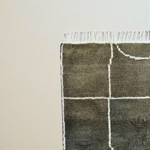 Alfombra marroquí de lana hecha a mano |   Alfombra Tejida a Mano Estilo Berber, Abstracta, Ecológica, de Pelo Corto, para Sala de Estar, Dormitorio, Moderna - Product Image 5