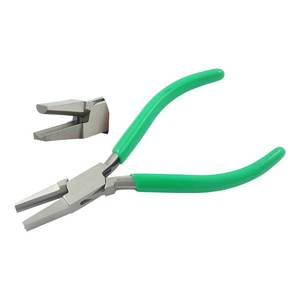 Alicates de punta cóncava de 130 mm de acero inoxidable con agarre de PVC, mordazas lisas, grado DIY, para pelar cables, crimpado, corte, circlip y pesca - Product Image 1