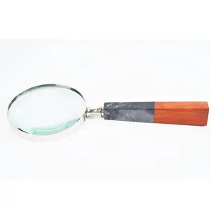 Hot Selling Wooden Handle Reading <b>Magnifying</b> <b>Glass</b> Wood Handle <b>Magnifying</b> GlassBrass Silver Plated <b>Magnifying</b> <b>Glass</b> - Product Image 6