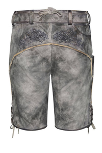 Shorts en Lederhosen bavarois pour hommes, gris, brodés, pantalon traditionnel Trachten, vêtements décontractés pour l'Oktoberfest - Product Image 4