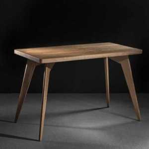 Scandinavian Solid Wood Dining Table Set Rectangular Tapered Leg Minimalist Nordic Dining Table and Chairs Modern Fabric Chairs - Product Image 4