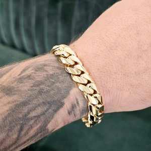 สร้อยข้อมือแบบ Cuban Link เงินแท้ S925 ชุบโรเดียม คุณภาพสูง ดีไซน์เรียบหรู แฟชั่นฮิป ประดับเพชรโมอิสซาไนต์ ของขวัญสุดพิเศษ ผลิตตามสั่งจากโรงงาน - Product Image 3