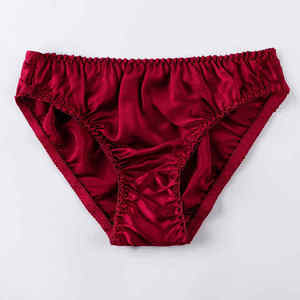 กางเกงในผู้หญิงเอวกลาง ทรง Thong ลายทาง แต่งลูกไม้ ไร้ตะเข็บ ผ้าถักเนื้อบางพิเศษ ผ้าฝ้ายใยไผ่ ต้านเชื้อแบคทีเรีย ใช้ได้ทุกวัน ODM Digital - Product Image 1