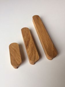 Wooden Cabinet Handle <b>Wardrobe</b> Door Handle Kitchen Door Knobs for Cabinets Knobs Wood Cabinet Knobs Nature Style - Product Image 5