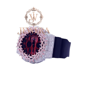 High on Demand Mossinate Waterproof <b>Rubber</b> Diamond <b>Watch</b> with Diamond Detailing for Daily Wear Available for Affordable Price - Product Image 1