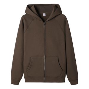 Y2K hommes sweat à capuche zippé hiver épais polaire sweat en noir marron pour crème vert armée avec veste de manteau chaud de Style rétro - Product Image 2