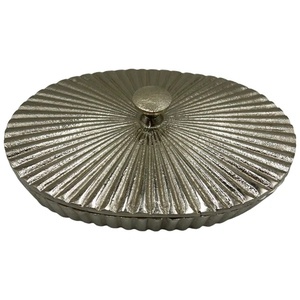 Elegant Oval Fluted Metal Trinket Storage <b>Box</b> with Sunburst Textured Lid Decorative Gold Finish <b>Keepsake</b> Organizer for Home Deco - Product Image 6