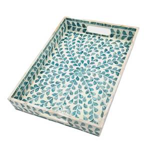 Premium Bone Inlay Serving Tray Handmade Decorative <b>Platter</b> For Hospitality Events And Home Entertaining - Product Image 3