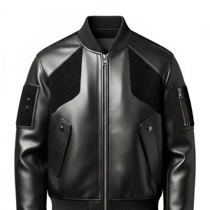 Veste en cuir véritable artisanale pour homme, imperméable, respirante, séchage rapide, hiver, écologique, texture frontale - Product Image 1