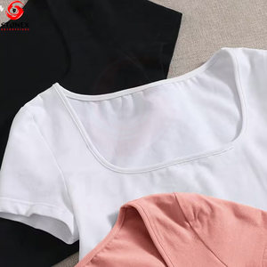 T-shirt court pour femme, décontracté, confortable, écologique, respirant, pour le sport, avec design et logo personnalisés, manches courtes - Product Image 6